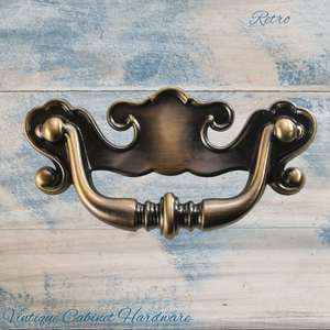 Plastic Retro drawer handle with swing pull 114mm x 61mm