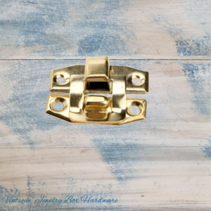 Vintage Metal Furniture Hardware Decorative Embelleshments: Mini retro jewelry box hasp Latch Gold 23mm x 20mm