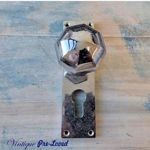 Furniture Wardrobe Door Handles: Chrome door handle knob octaganal (1 side only)