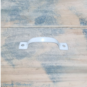 Vintage Metal Furniture Hardware Decorative Embelleshments: Antique White "itsy Bitsy" Small jewelry vintage Handle 58mm long