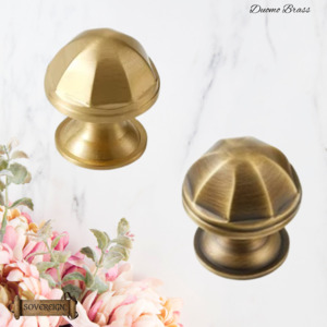 "Duomo" Sovereign Oct Dome Brass cabinet / Drawer Knob 30mm dia