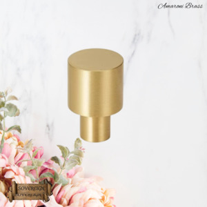 "Aprica" Sovereign Tower Brushed Brass cabinet/Drawer Knob 20mm dia