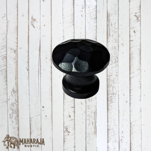 Vintage Knobs For Drawers And Cabinets: Cast iron hammered effect cabinet knob 26mm dia (MAJ-817)