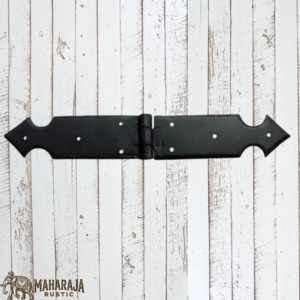 Black Antique Iron arrow 314mm Forged Double Strap Hinge (MAJ-805)