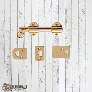 Vintage Metal Hardware: Heavy Duty Surface Brass bolts for windows and doors 100mm