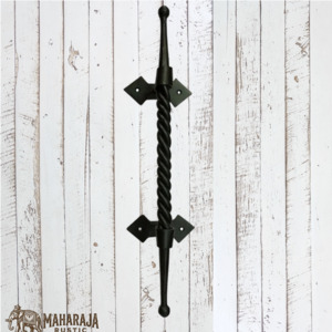 Vintage Metal Hardware: Twisted Cast Iron Iron Door Pull 503mm (MAJ-824)