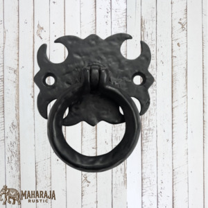 Cast Iron Ring drop Rectangle cupboard handle (MAJ-857) 65mmx50mm