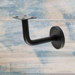 New Collection: Black Stainless steel stair rail bracket black (Flat seat)