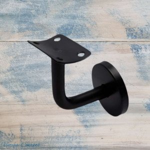 Black Stainless steel stair rail bracket black (Curved seat)