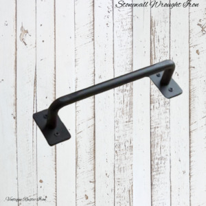 Cast Iron Handles Knobs For Furniture And Doors And Windows: Stonewall D-handle Black Bar iron handle 500mm