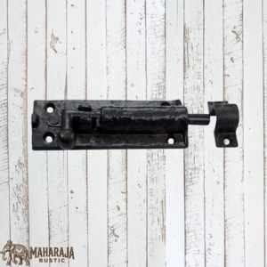 Cast Iron Rustic door or gate Bolt 100mm Long-Rustic Black (MAJ840)