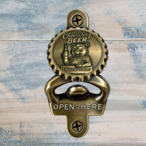 New Collection: Cheers for Beer- Bronze Wall Mounted Vintage Bottle opener for beer bottles