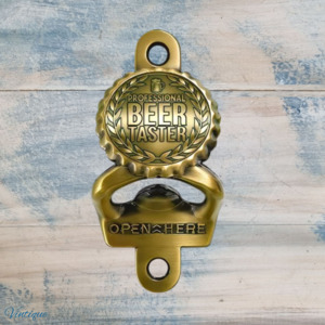 Beer Taster- Bronze Wall Mounted Vintage Bottle opener for beer bottles