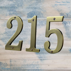 New Collection: electroplated Olde Gold 70mm house number 0-9