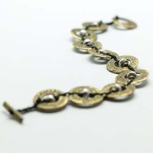 Lower Price Point Reticulated Brass: Brass/Silver Āmionga Bracelet