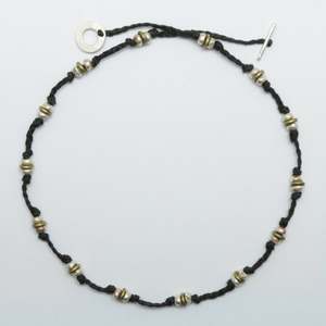 Lower Price Point Reticulated Brass Wholesale: N17 - Braided Pirepire Necklace -WHOLESALE