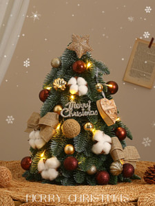 Tabletop Christmas Tree With Khaki Color Decorations just joy events