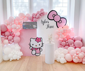Products: Hello Kitty theme baby girl birthday party decoration package in Auckland just joy events