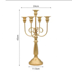Gold Five Arm Candelabra just joy events