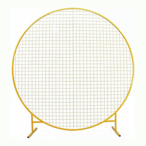 Gold Round Mesh Arch just joy events