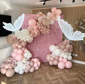 Pink shimmer wall birthday party decoration package In Auckland just joy events