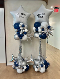 Tassel shaped balloon column just joy events