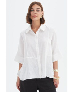 Seam Detail Boxy Shirt - Shirts : Just Looking - Tirelli S25
