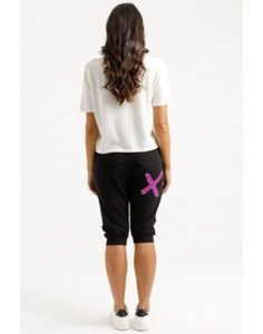 Products: 3/4 Apartment Pants (Black w Candy Stripe X) - Pants : Just Looking - Homelee W25
