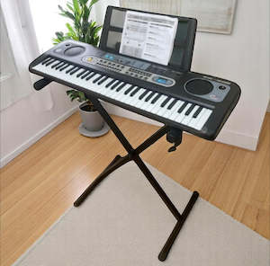 61-Key Electronic Piano Keyboard w/ Stand Mic, Digital Display & Power Adapter |&hellip;