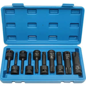 All: 10pc Spline Bit Set – M5 to M18, 1/2” Drive Impact Hex Bits | NZ Stock