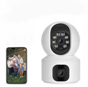 All: Dual‑Lens 4MP  PTZ WiFi Security Camera – Auto-Tracking, Two‑Way Audio, 360° Pan‑Tilt | NZ Stock, Overnight Delivery | JustRightDeals