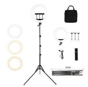 18-Inch LED Ring Light with 1.9M Tripod & Remote – Professional Dimmable Light&hellip;