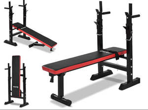 Adjustable Folding Weight Bench with Barbell Rack – 240kg Capacity | NZ Stock &hellip;