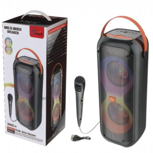 Portable Bluetooth Speaker with Microphone – RGB Lights, FM/USB/AUX/TWS | NZ S&hellip;