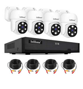 2MP CCTV Security Camera System – 4 Channel XVR DVR, 4 Cameras, Full Color Nig&hellip;