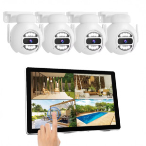 5MP Wireless Security Camera System – 10.1” Touch Screen Monitor, 4 Cameras,&hellip;