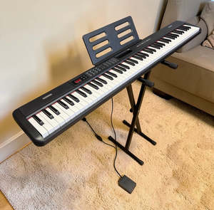 Premium 88-Key Weighted Digital Piano Keyboard with Sustain Pedal – 900 Tones &hellip;