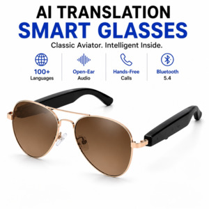 Bluetooth Smart Glasses AI Translation Sunglasses 100+ Languages Open Ear Headph&hellip;