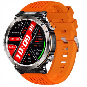 KiwiPro Rugged Outdoor Smart Watch – Compass, LED Flashlight, Bluetooth Callin&hellip;