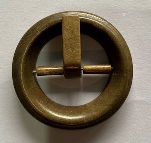 Vintage Plastic Round Coat Buckle