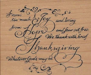 Secondhand Stamps: PSX Thanksgiving Verse Stamp