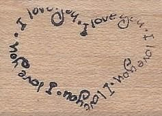 Secondhand Stamps: I Love You Heart Stamp