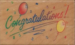 Secondhand Stamps: Congratulations Stamp