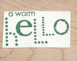 Secondhand Stamps: A Warm Hello Stamp