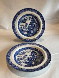 Antiques Collectables: Two Antique Wedgwood Willow Plates