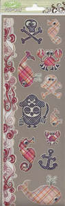 2 Sale Stickers Rub Ons: Sweet Skully Rub-ons
