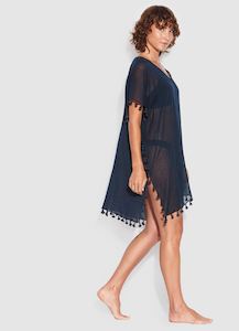 SFLKAFTN: Seafolly womens kaftans - indigo amnesia