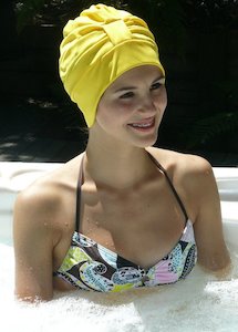 Fashy Swim Caps: Fashy swimming cap - turban - yellow