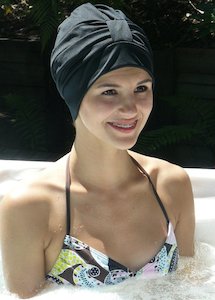Fashy Swim Caps: Fashy swimming cap - turban - black