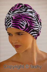 Fashy shower cap - purple animal print